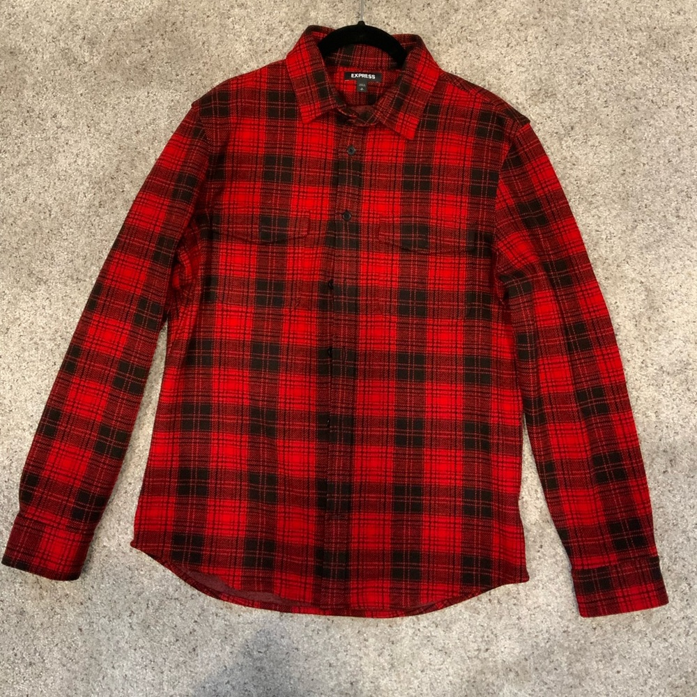 Flannel Button-Up Shirt